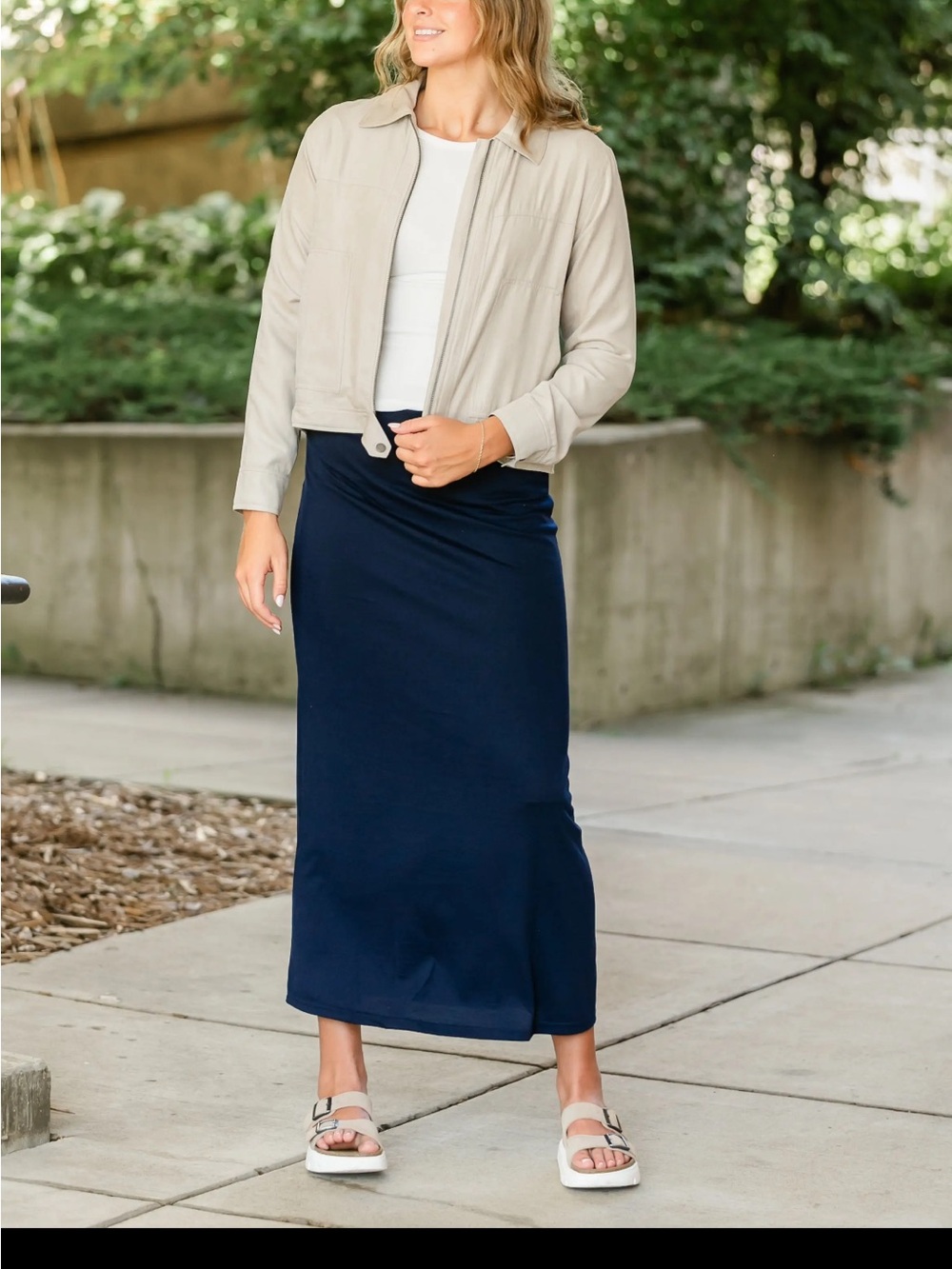 Everyday Navy Maxi Skirt - Women